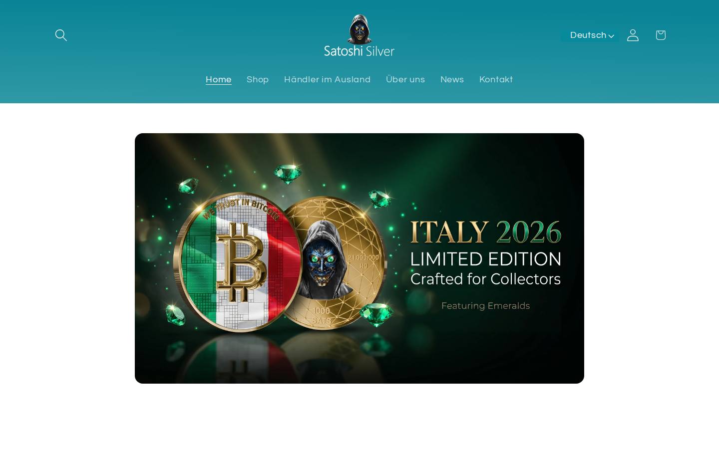 satoshi-silver.com homepage screenshot