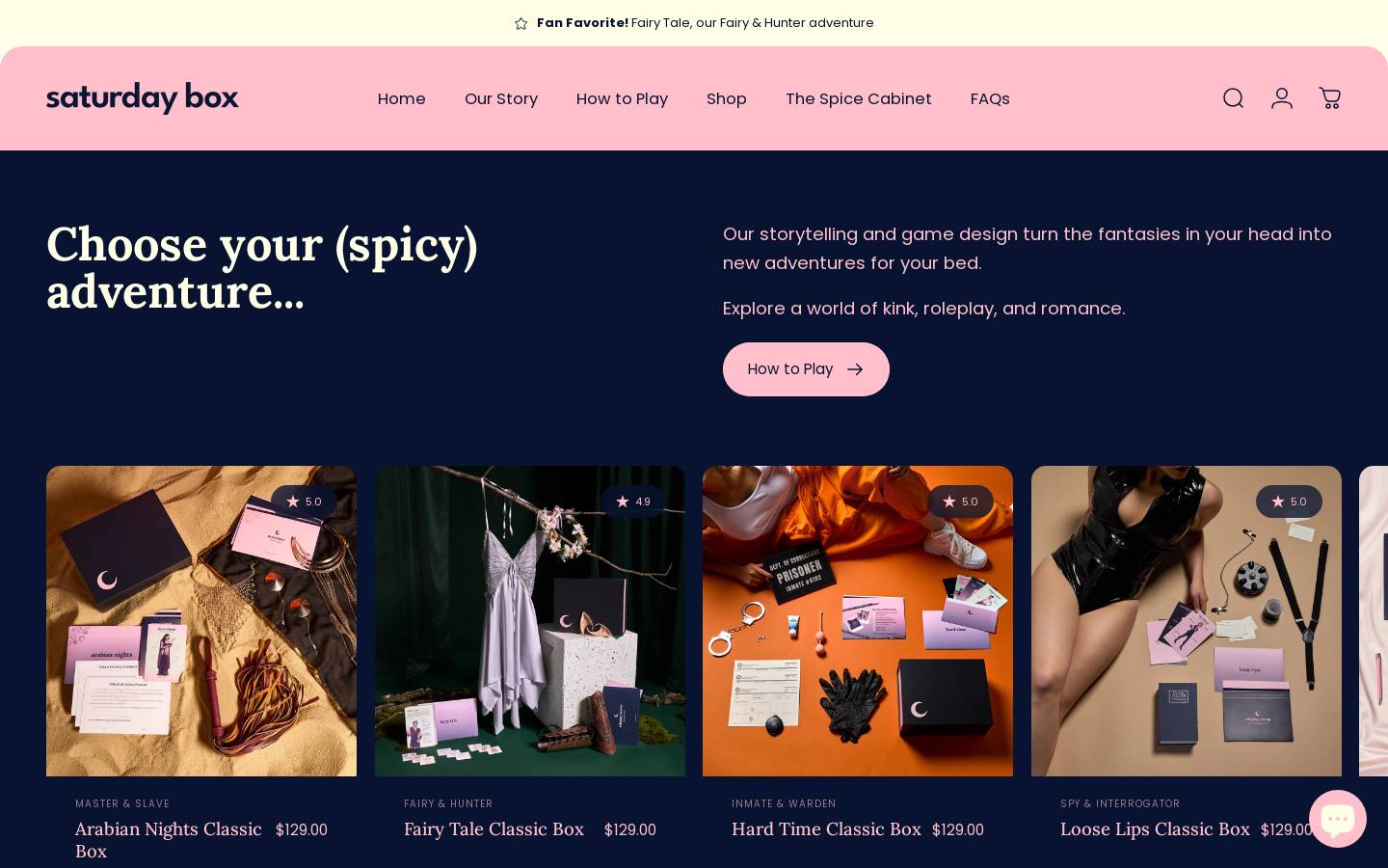 saturdaybox.com homepage screenshot