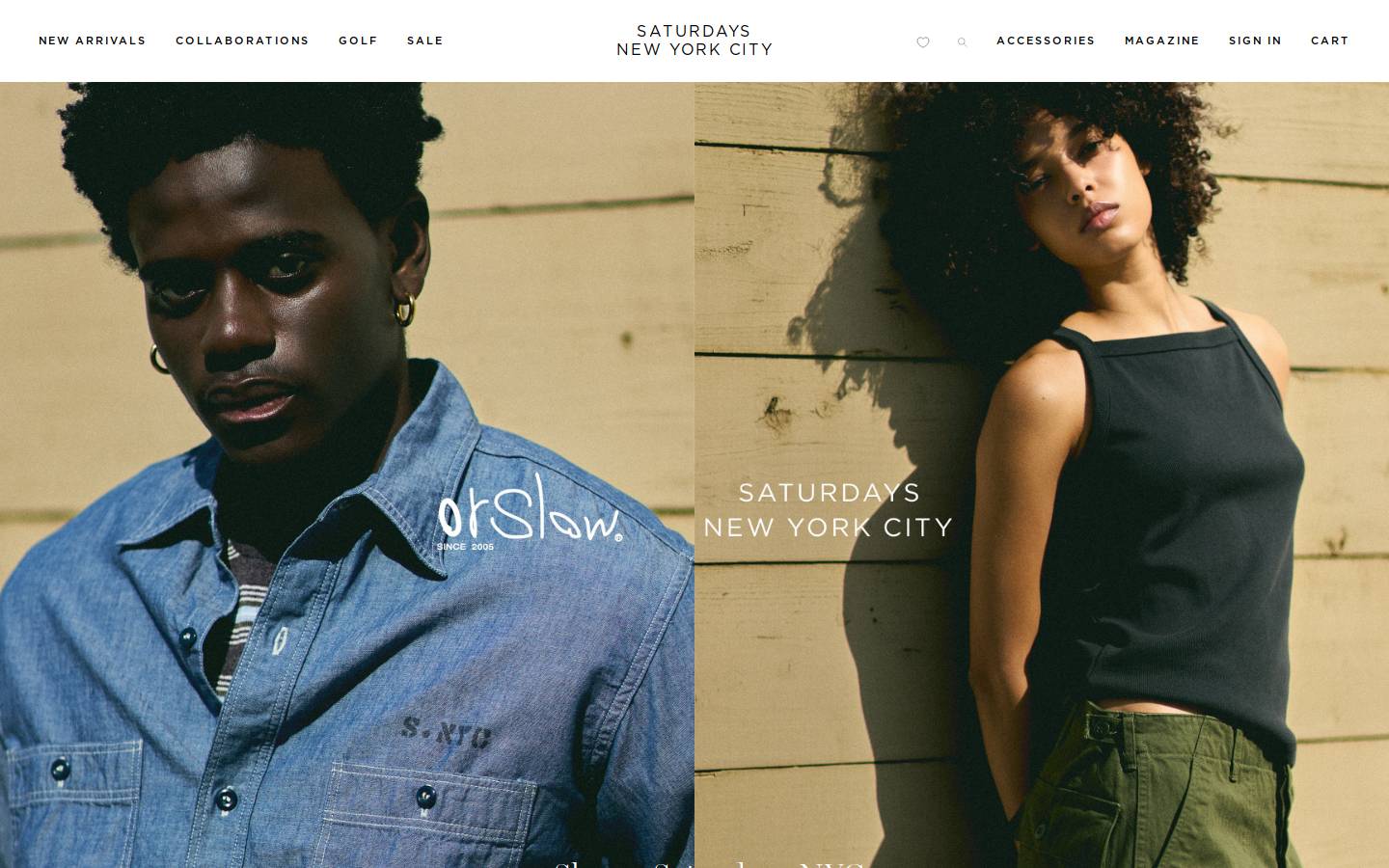 saturdaysnyc.co.jp homepage screenshot