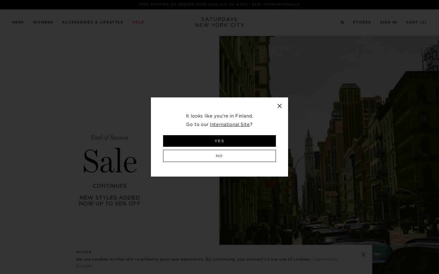Saturdays NYC homepage screenshot