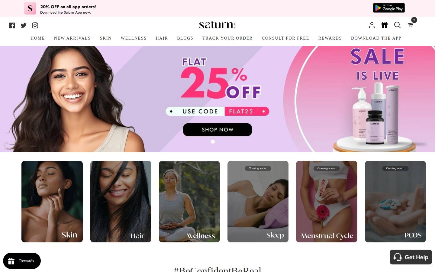 saturn.health homepage screenshot