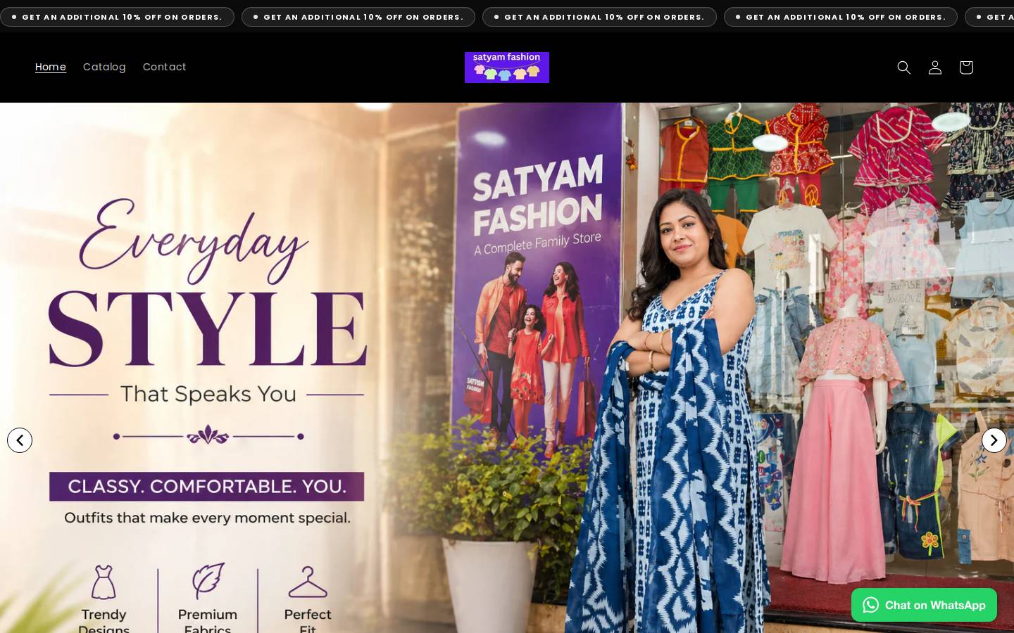 satyamfashion.co.in homepage screenshot