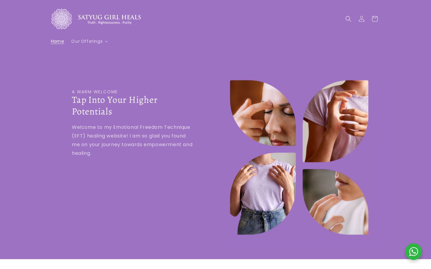 satyuggirlheals.com homepage screenshot