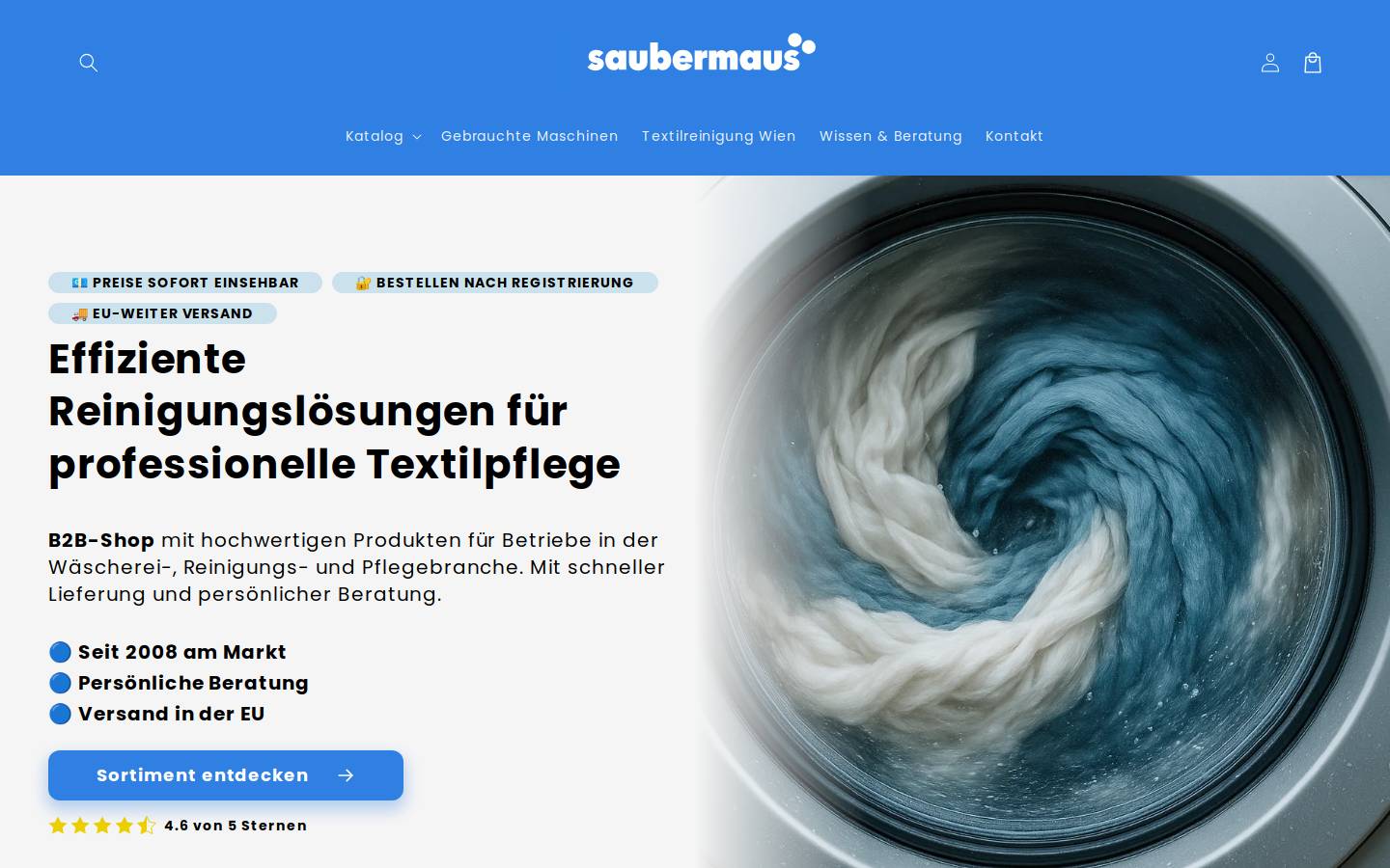 saubermaus.at homepage screenshot