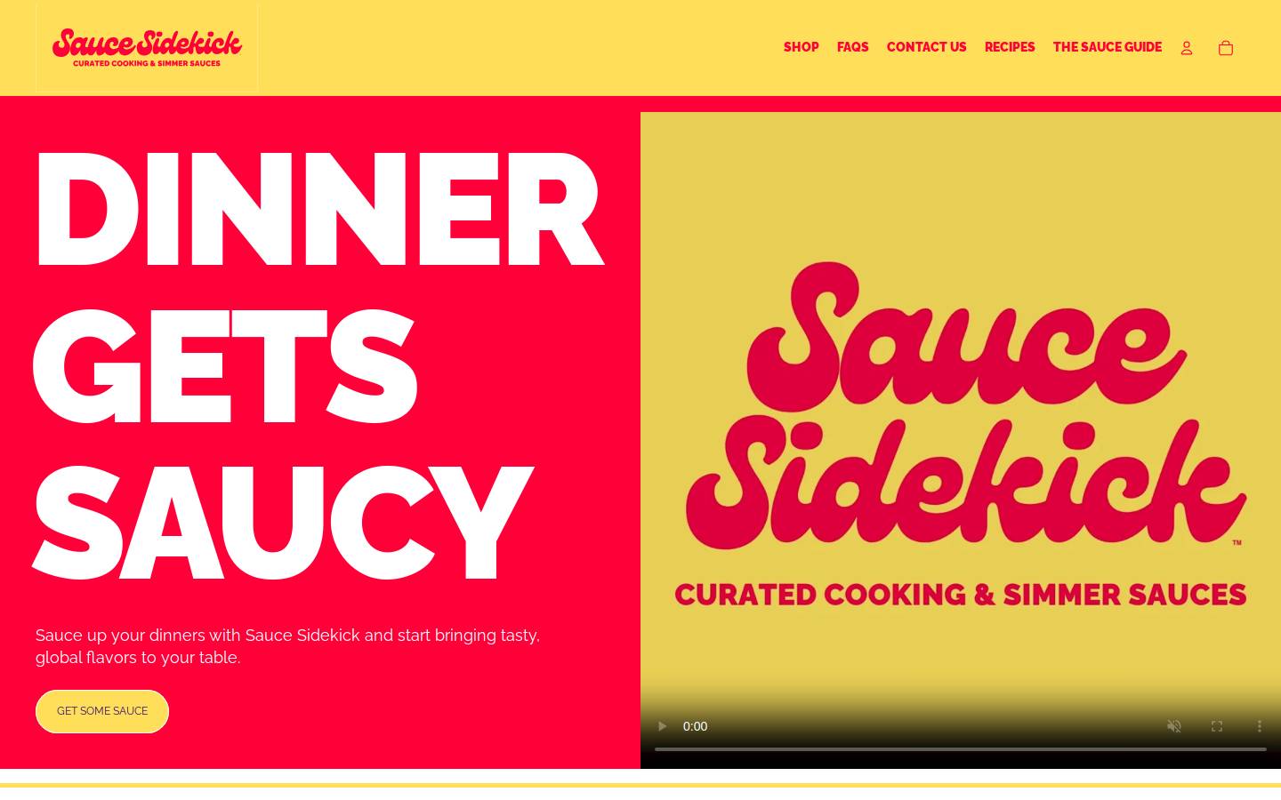 saucesidekick.com homepage screenshot