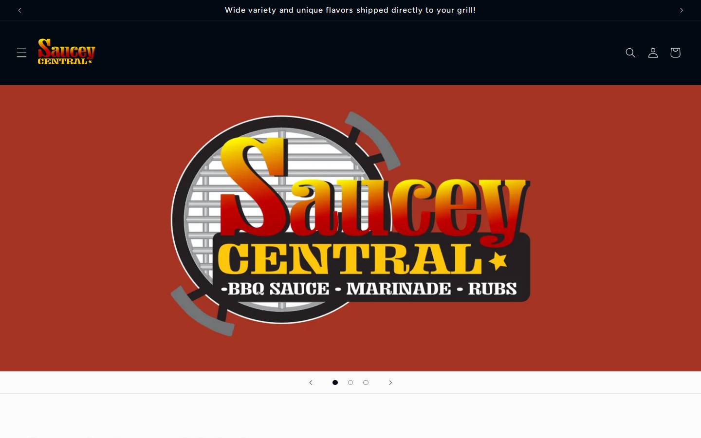 sauceycentral.com homepage screenshot