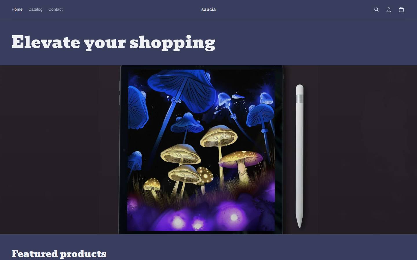 saucia.com homepage screenshot