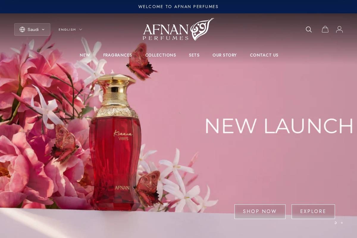 saudi.afnan.com homepage screenshot