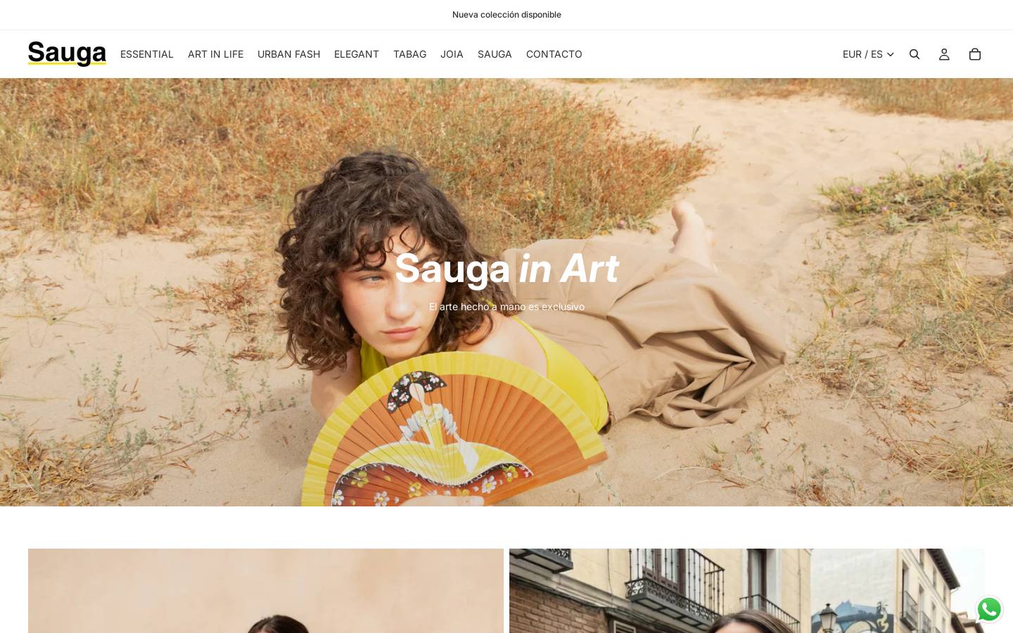 Sauga homepage screenshot