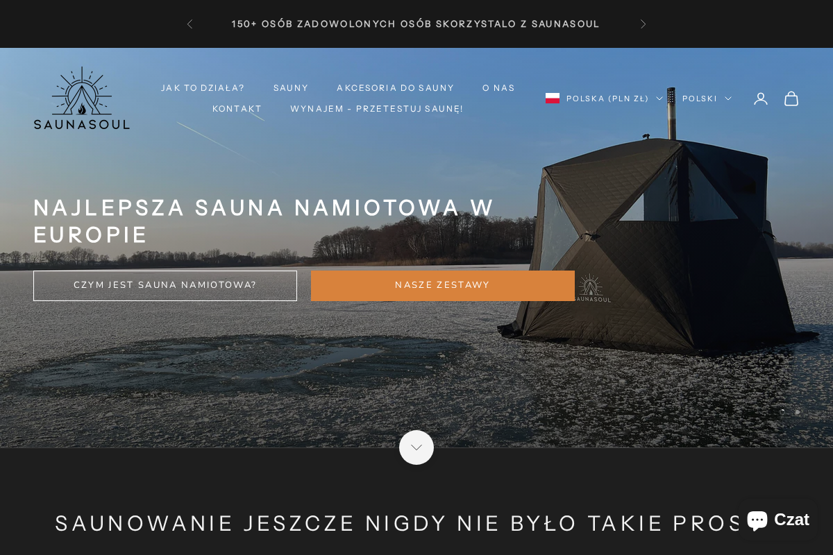SaunaSoul - Sauny Namiotowe homepage screenshot