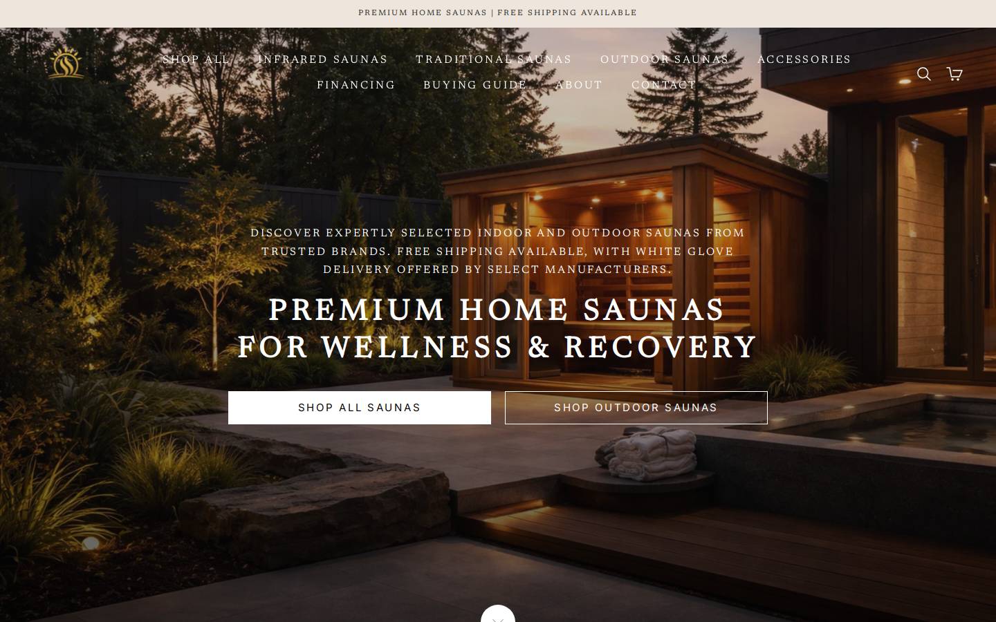 saunasourcehq.com homepage screenshot