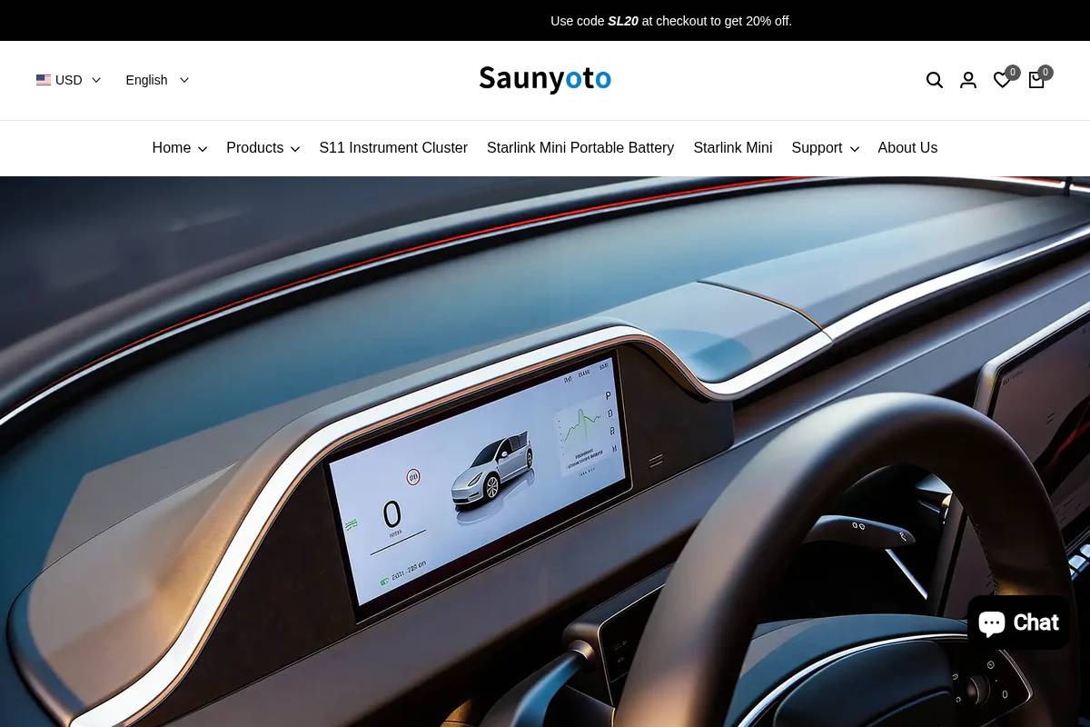 Saunyoto homepage screenshot