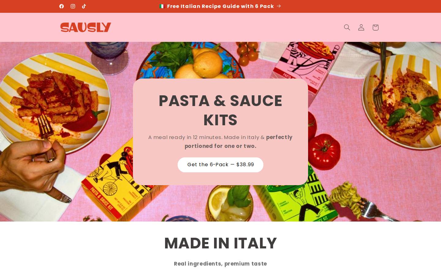 sausly.com homepage screenshot