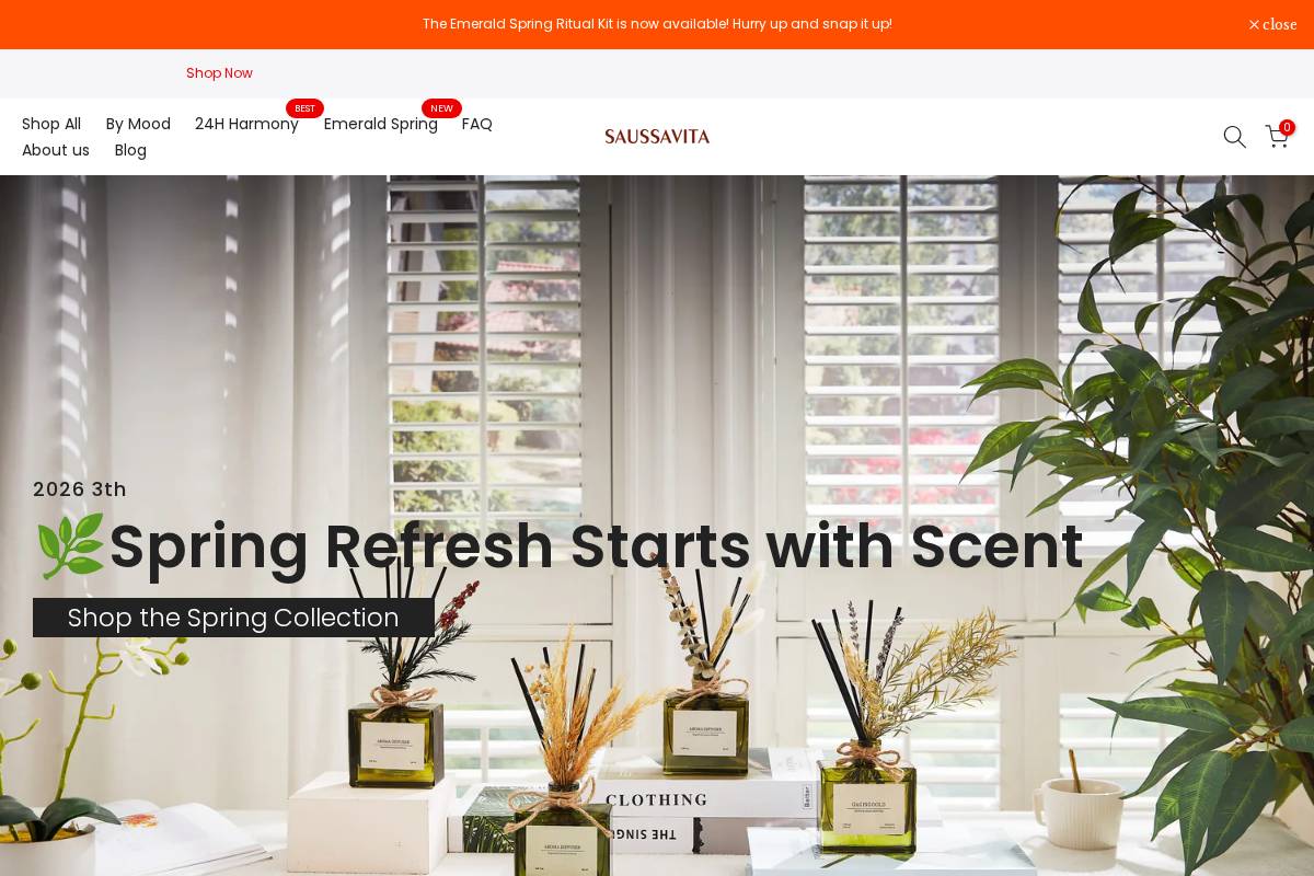 Saussavita homepage screenshot