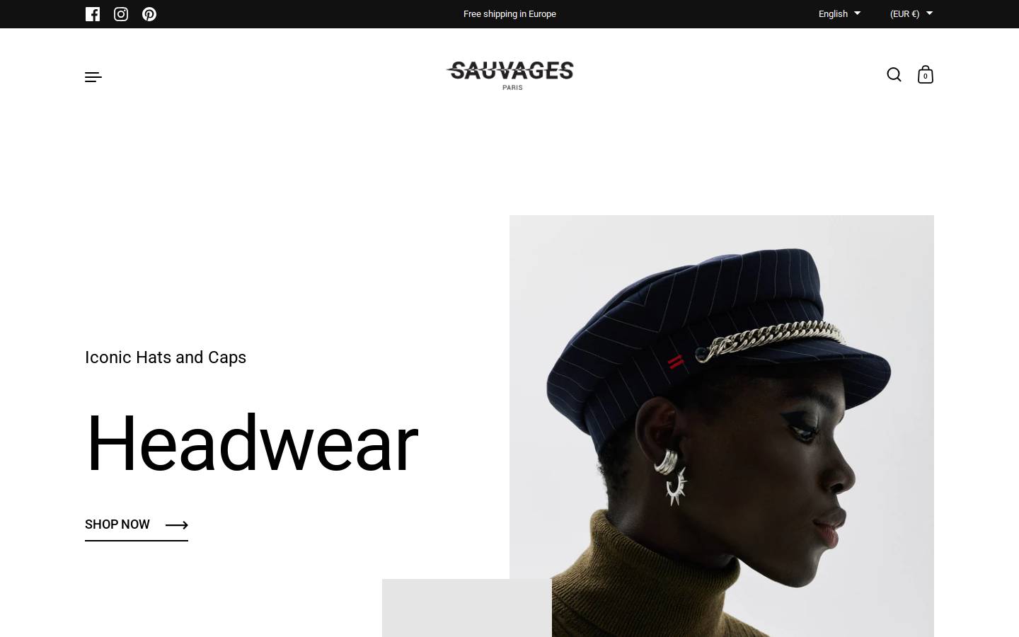 sauvagesparis.com homepage screenshot
