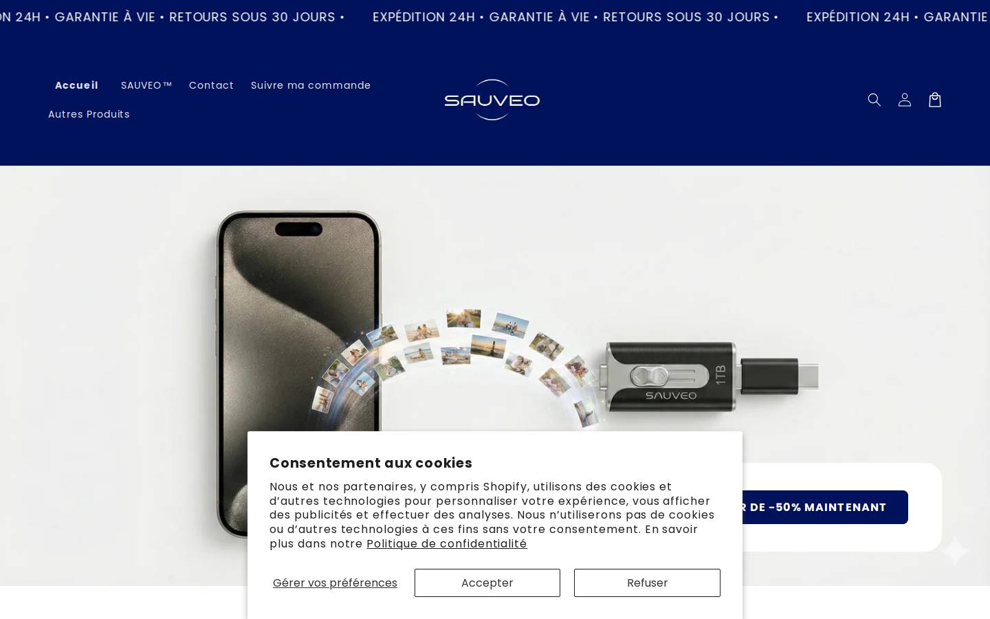 sauveo.fr homepage screenshot