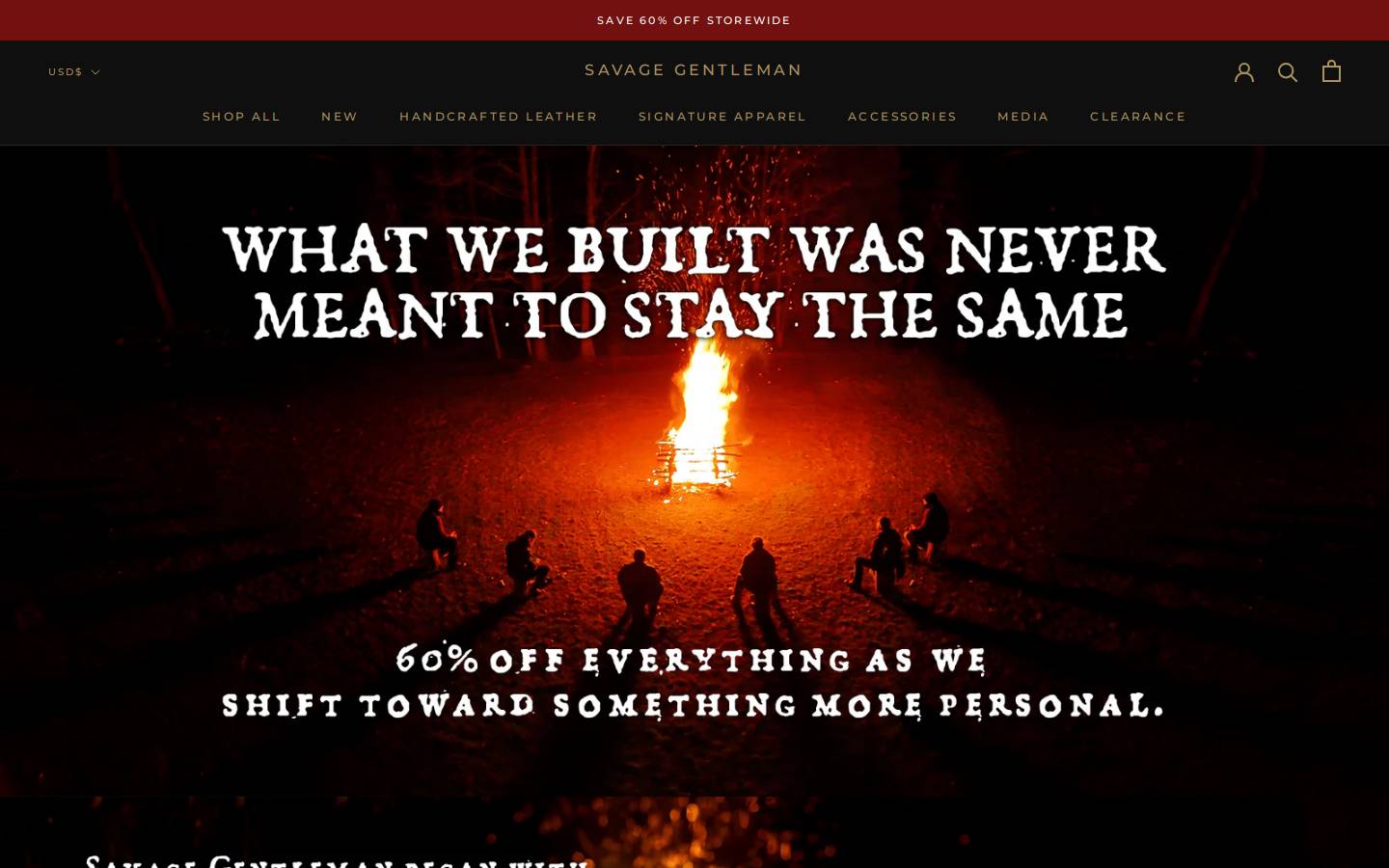 savagegentleman.com homepage screenshot