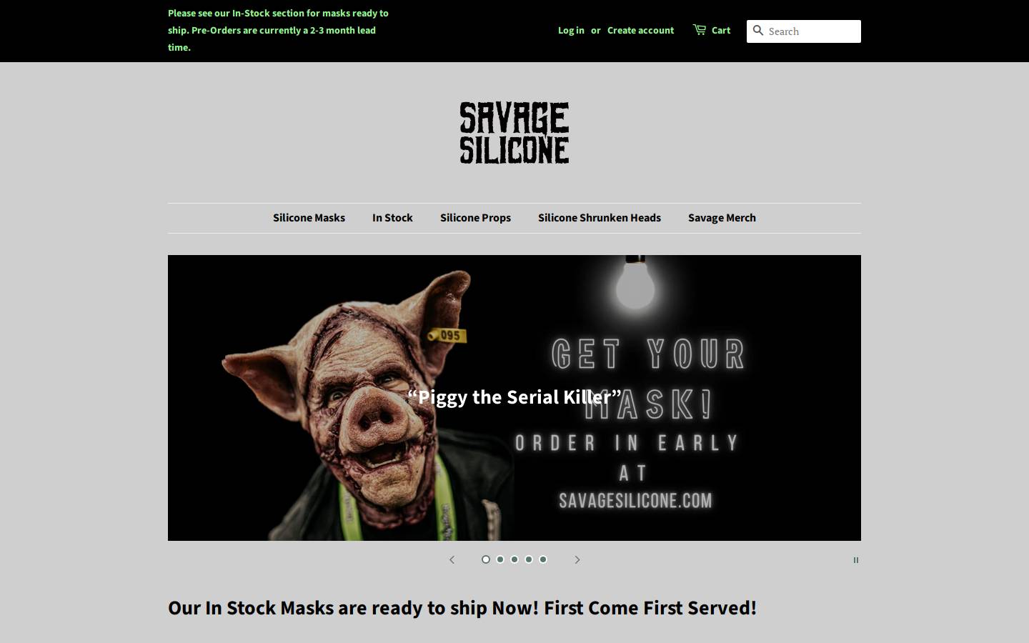 savagesilicone.com homepage screenshot