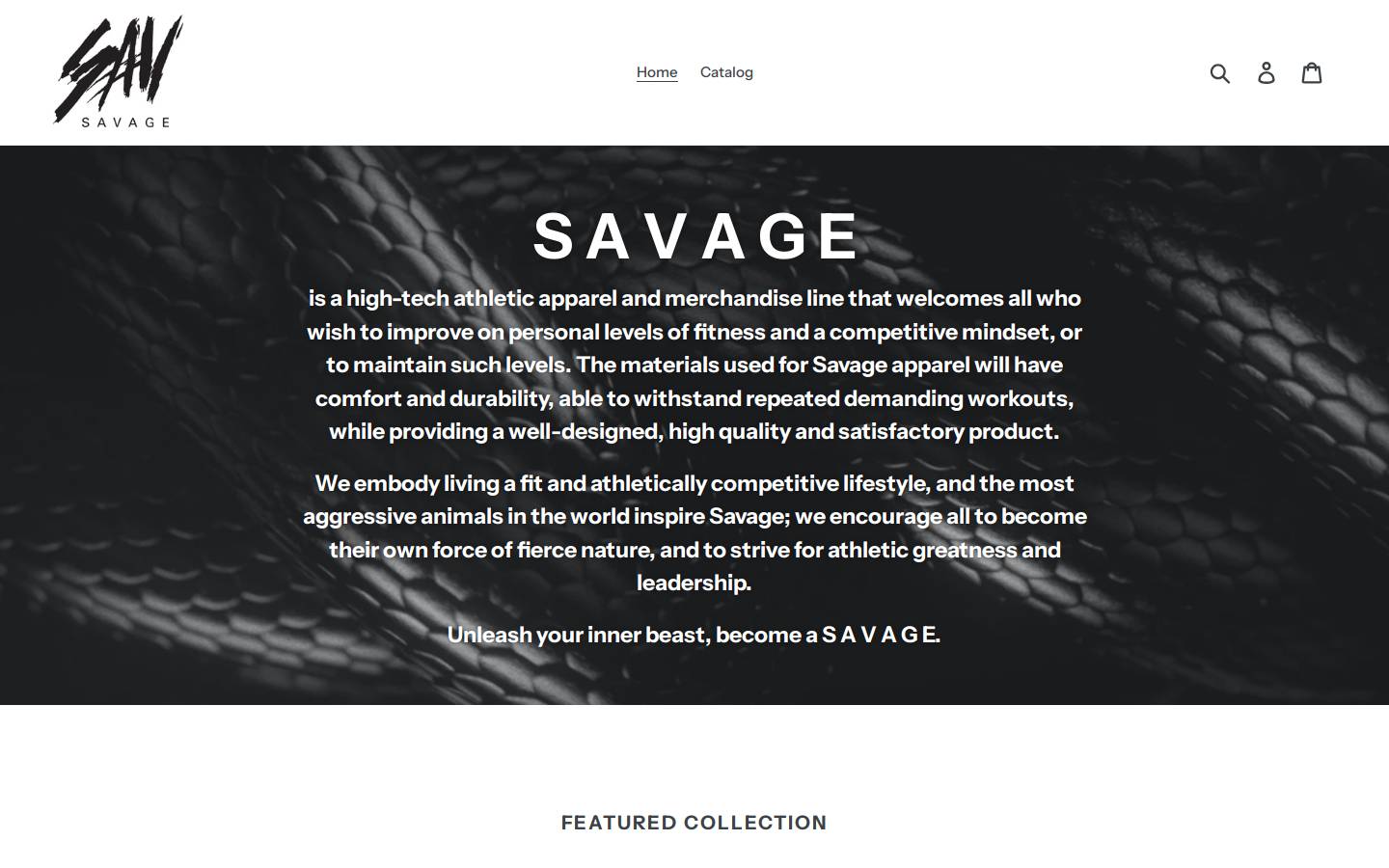 savageworld.store homepage screenshot