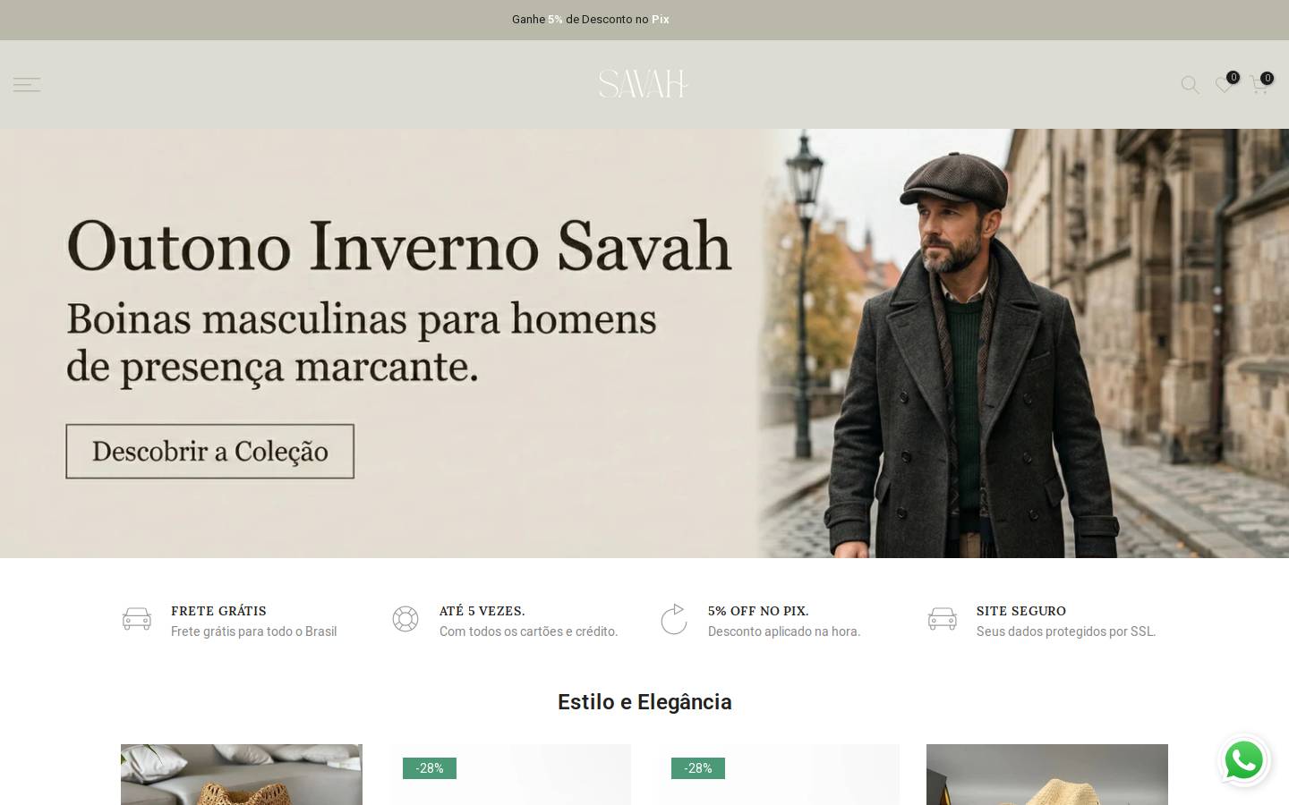 savah.com.br homepage screenshot
