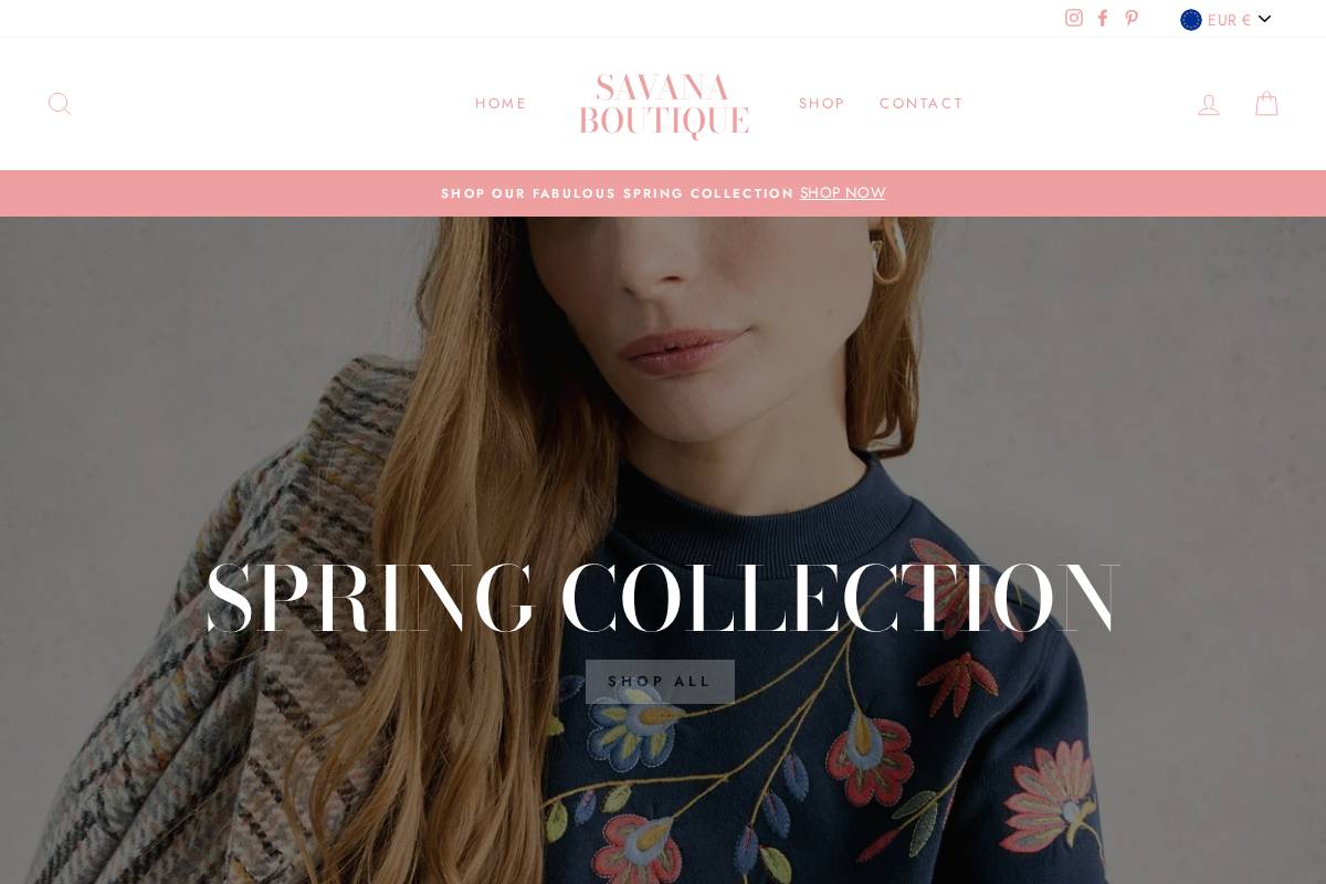 Savana homepage screenshot