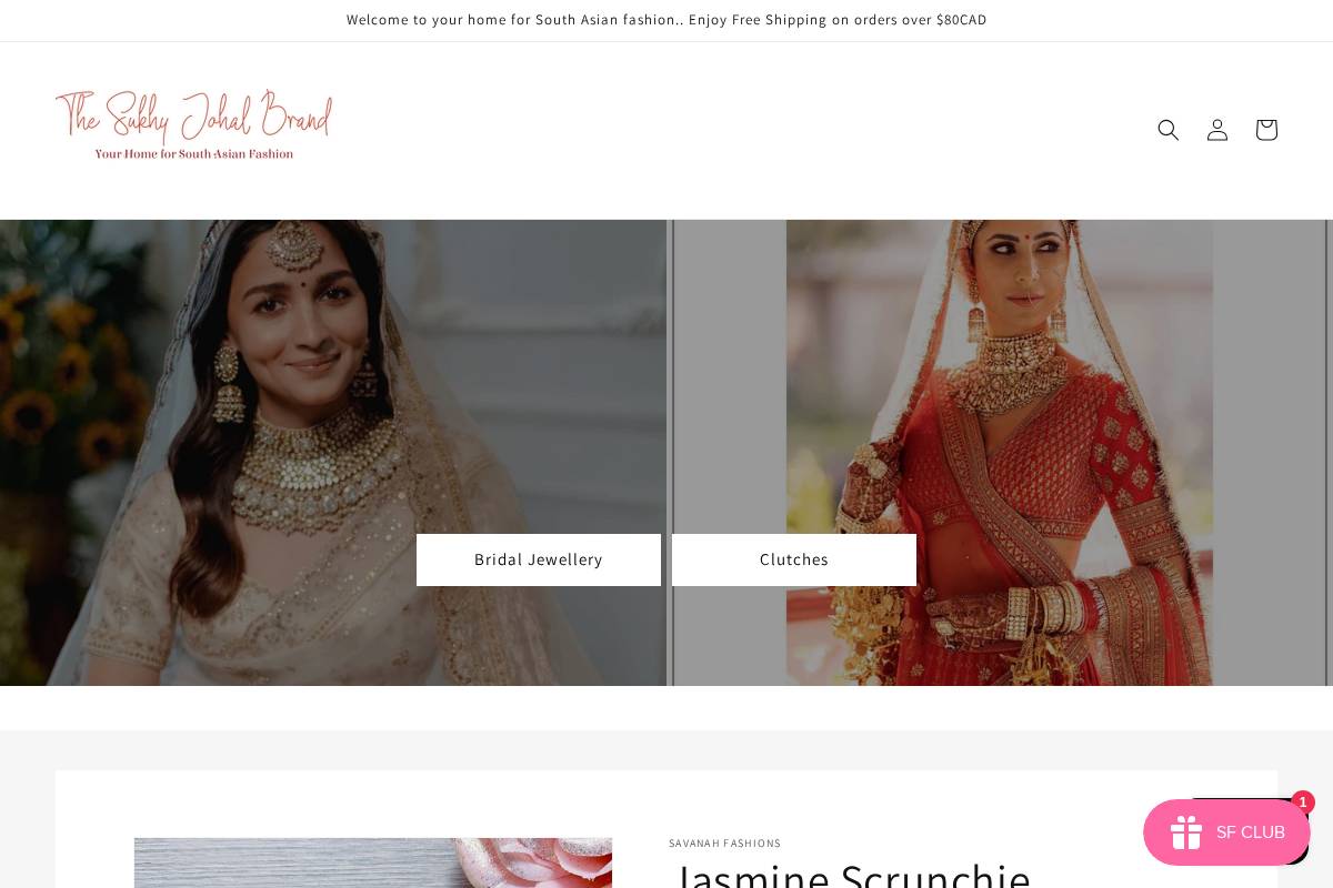 savanahfashions.ca homepage screenshot