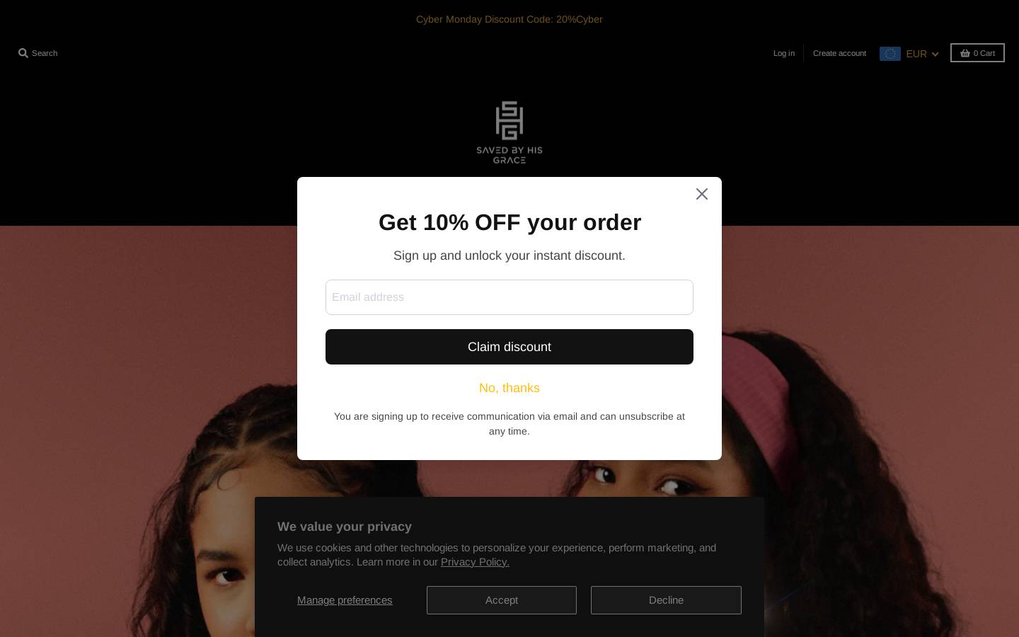 savedbyhisgrace.nl homepage screenshot