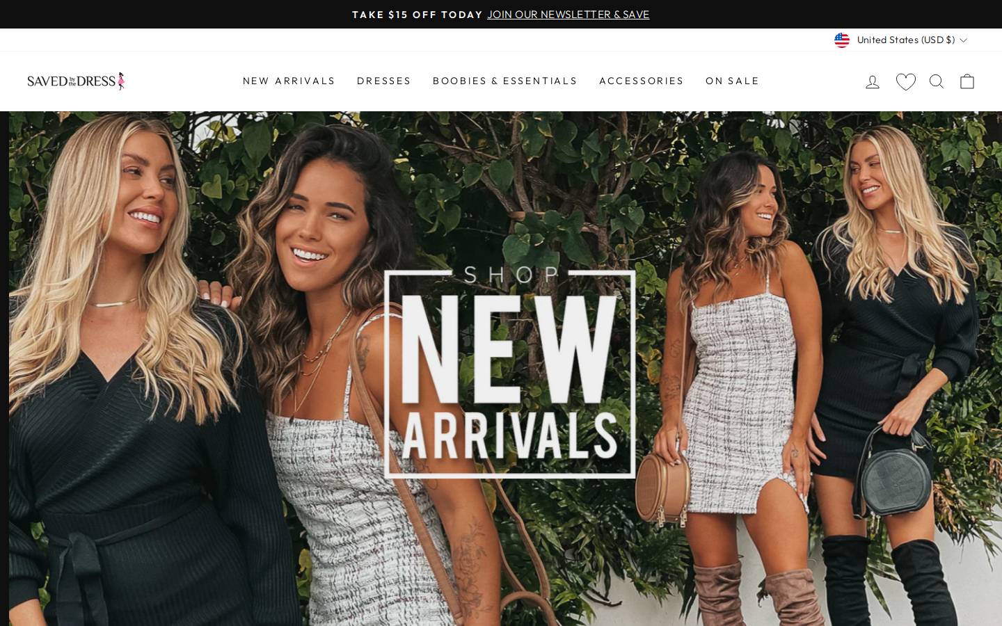Saved By The Dress homepage screenshot