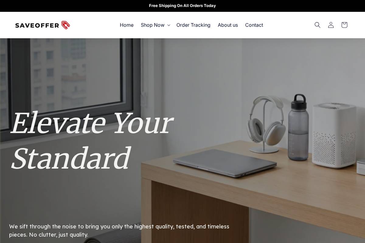 Saveoffer homepage screenshot