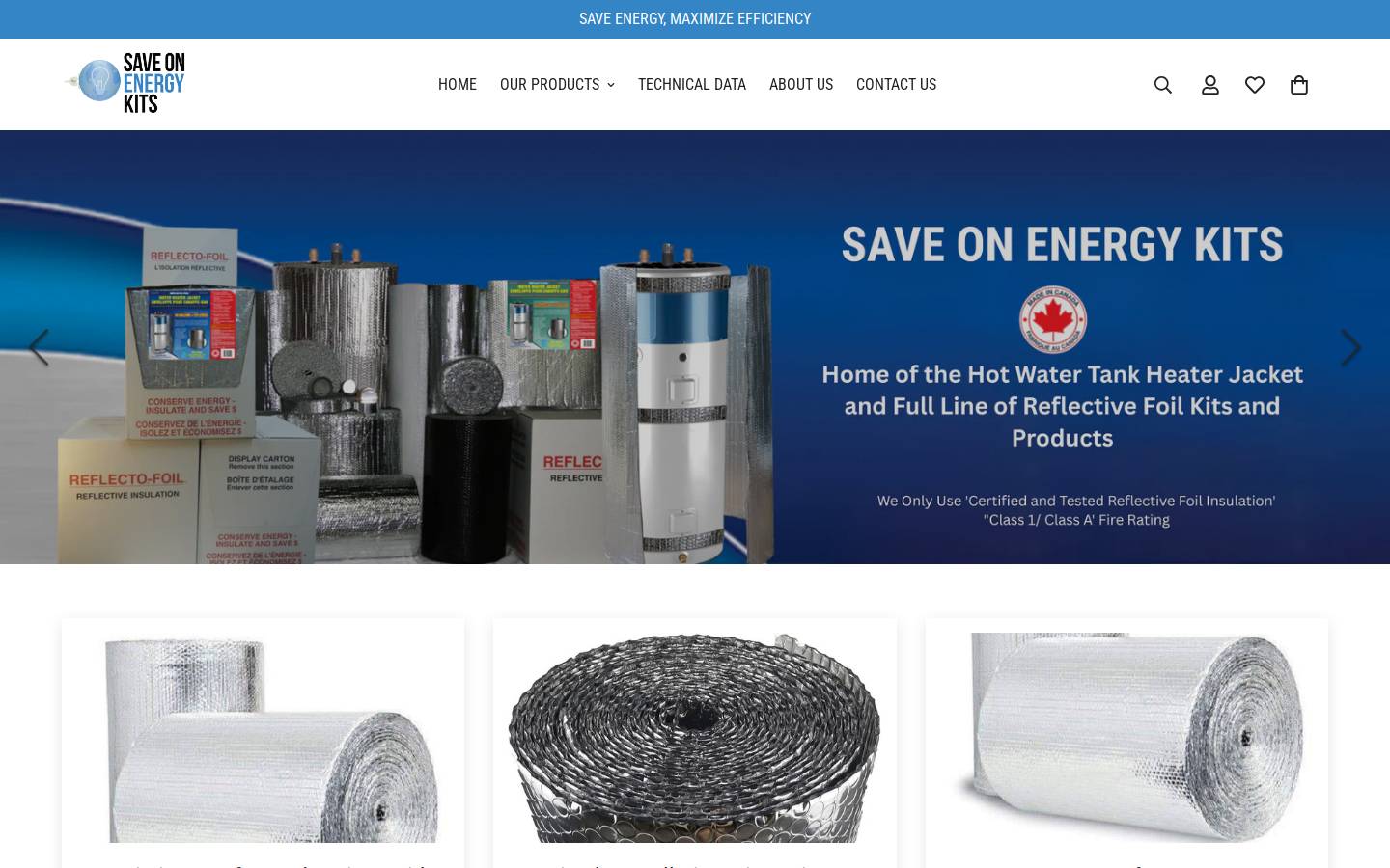 saveonenergykits.com homepage screenshot