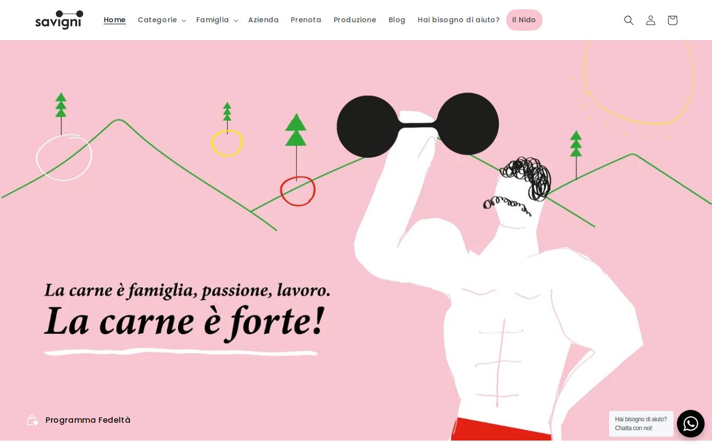 Savigni Macelleria homepage screenshot