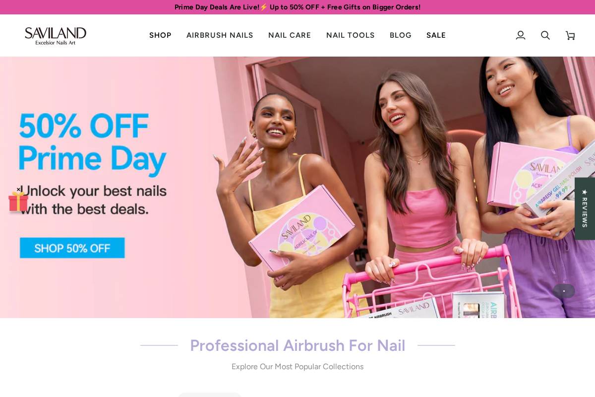 savilandofficial.com homepage screenshot