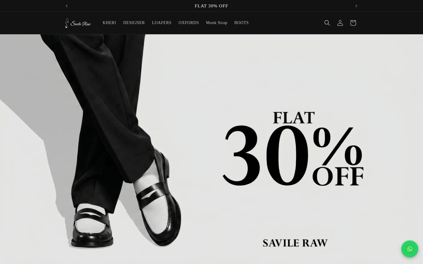 savileraw.com homepage screenshot