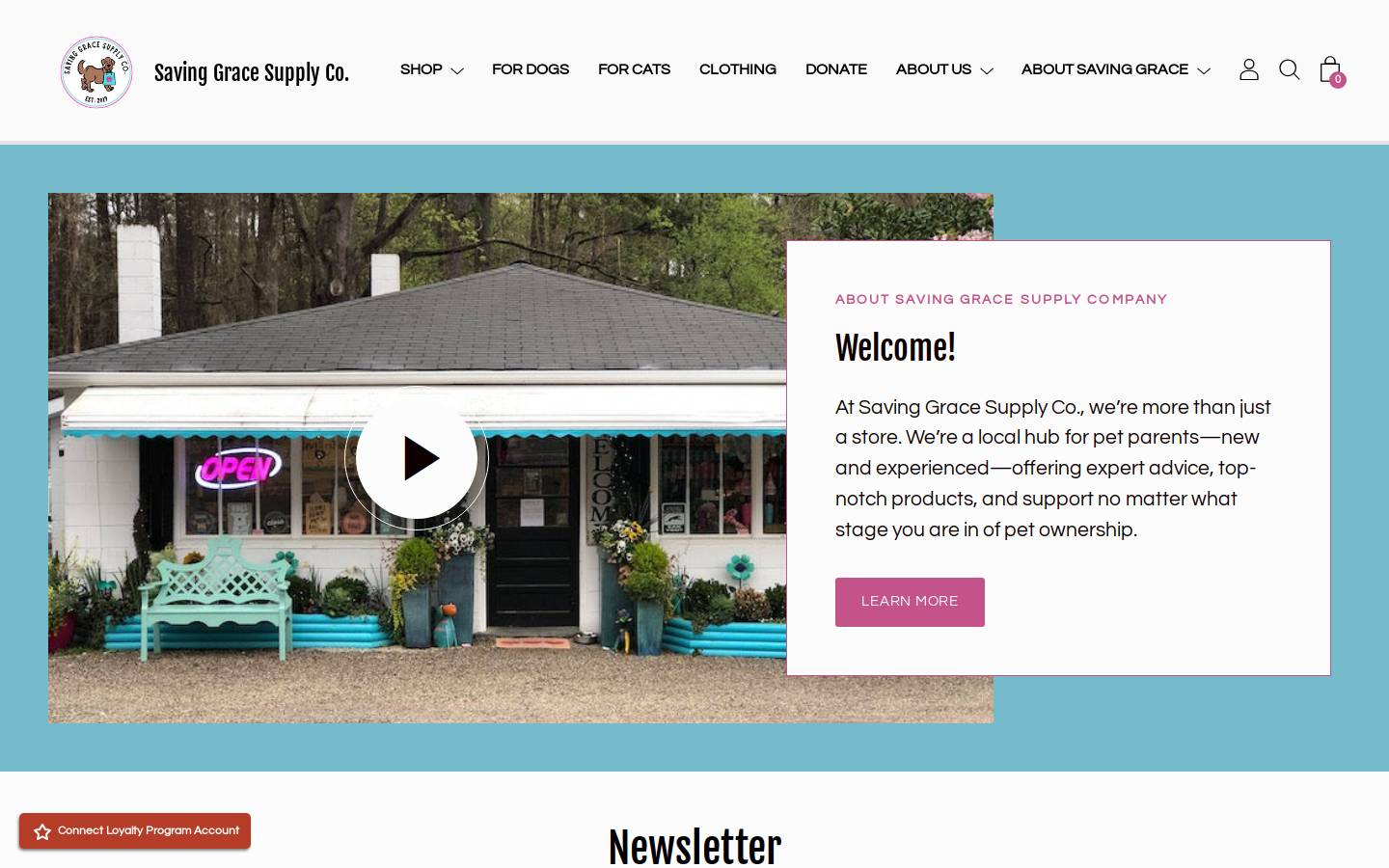 savinggracesupplyco.com homepage screenshot