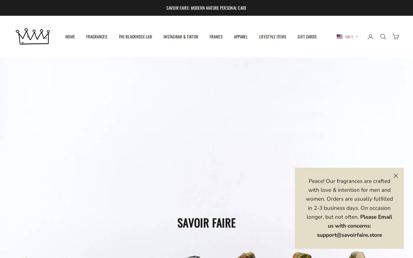savoirfaire.store homepage screenshot