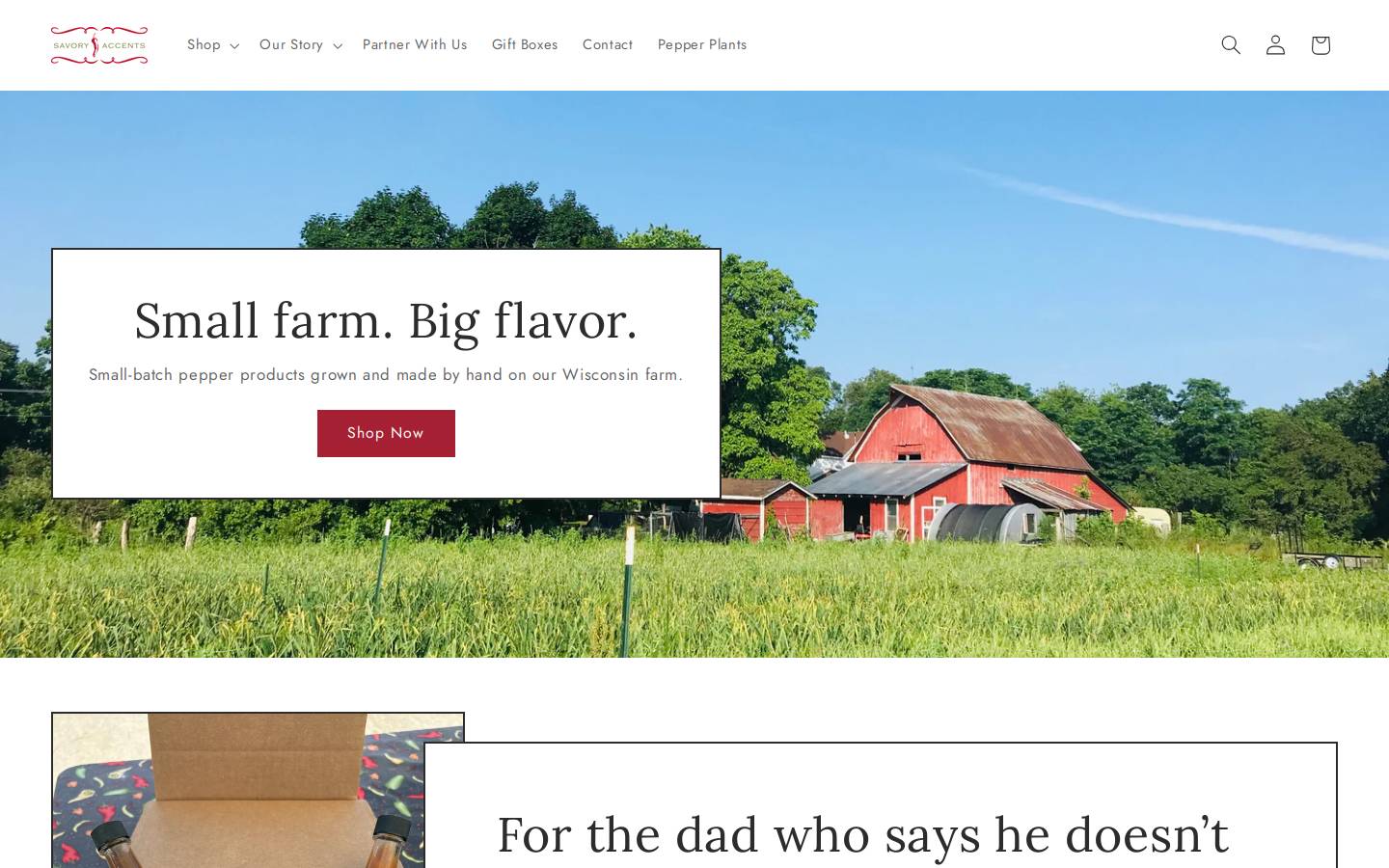 savoryaccents.us homepage screenshot