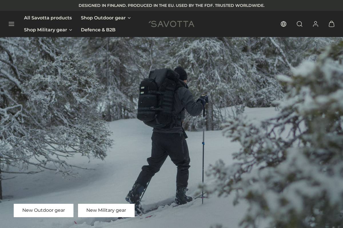 Savotta homepage screenshot