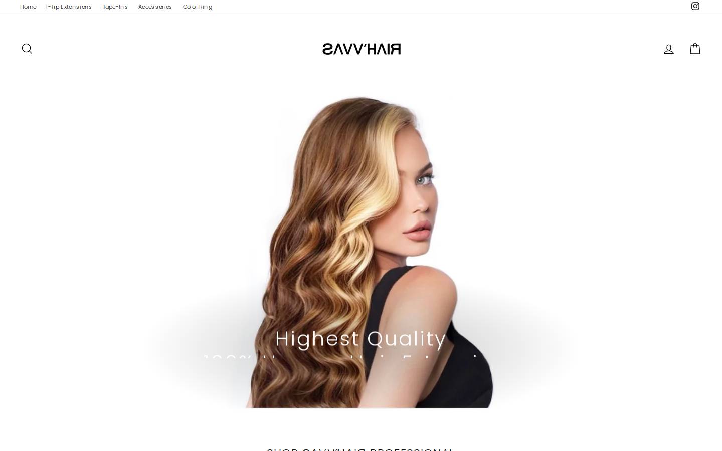 savvhair.com homepage screenshot