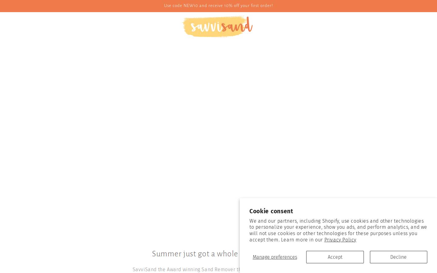 savvisand.com homepage screenshot