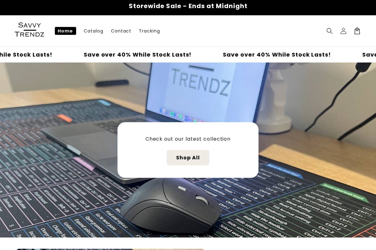 savvy-trendz.com homepage screenshot