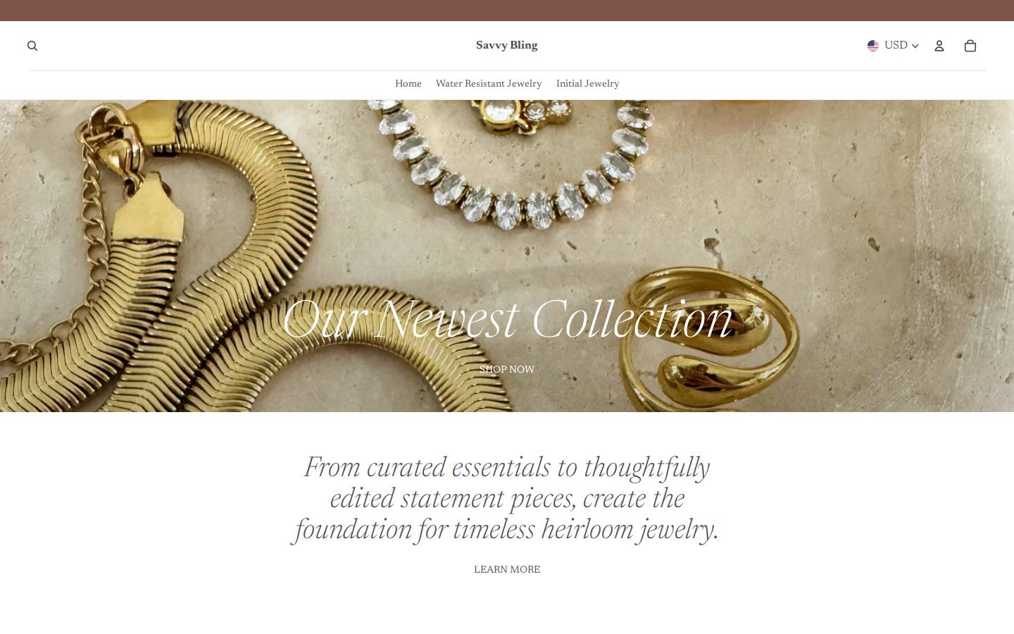 savvyblings.com homepage screenshot