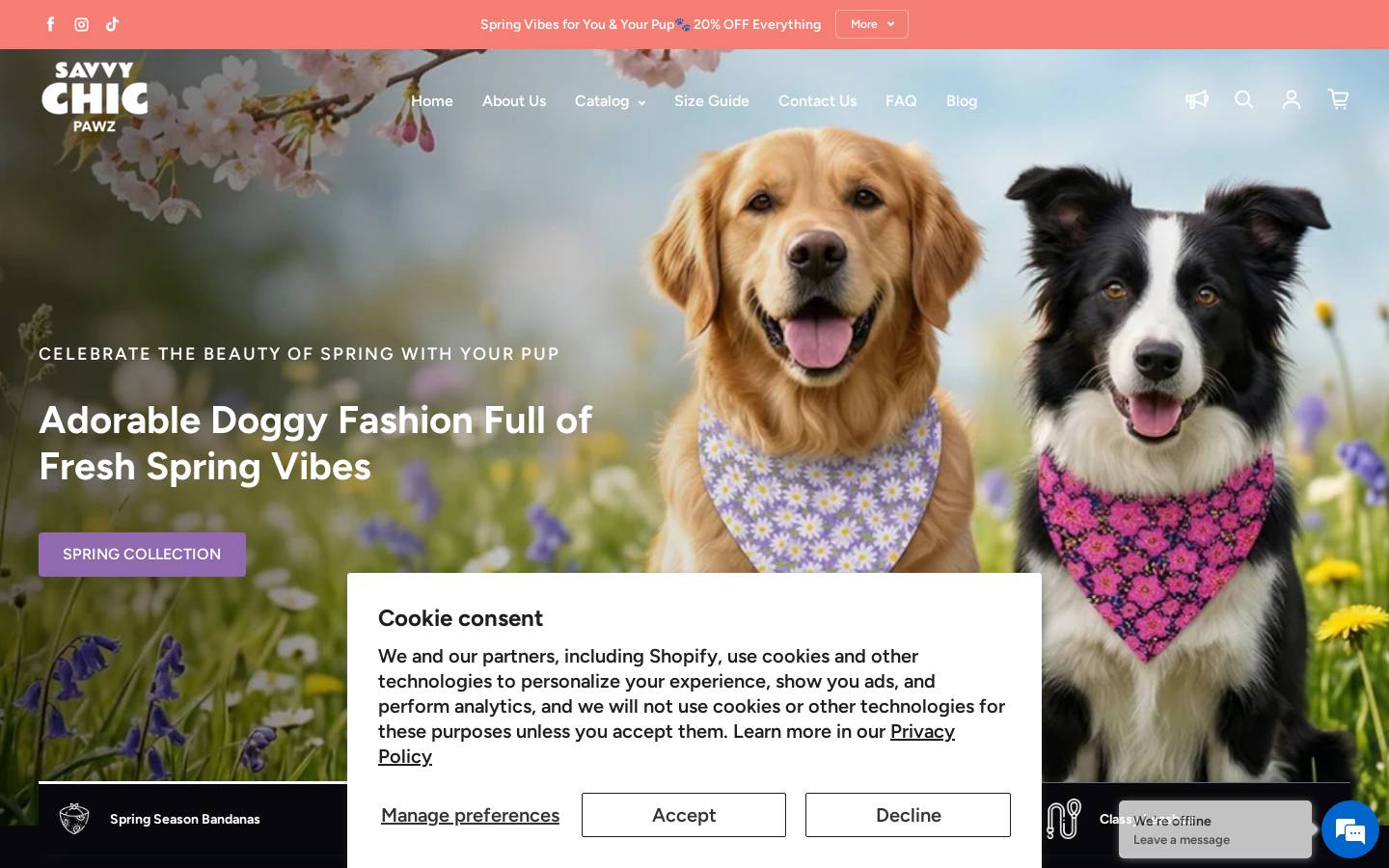 savvychicpawz.com homepage screenshot