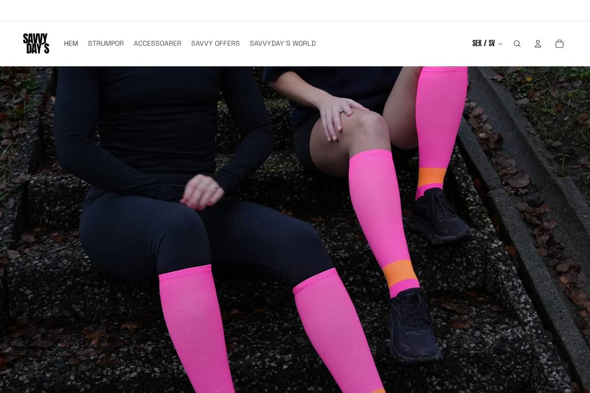 Savvydays homepage screenshot