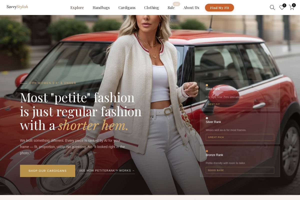 savvystylish.com homepage screenshot