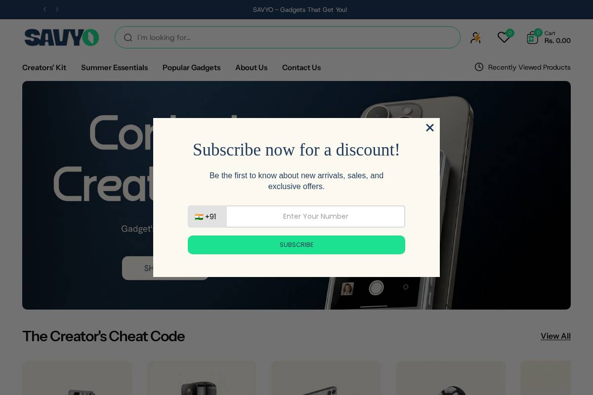 savyo.shop homepage screenshot