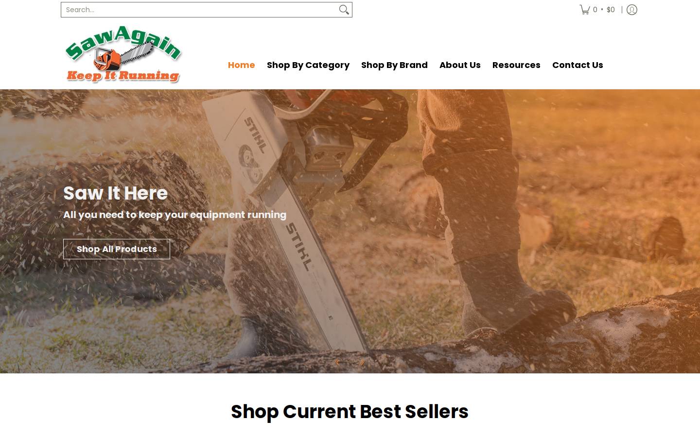 Sawagain homepage screenshot