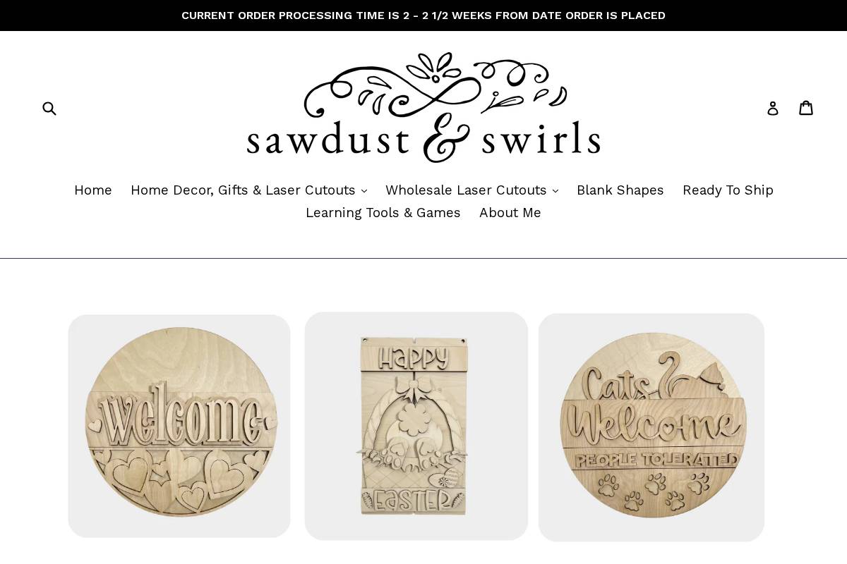 sawdustandswirls.com homepage screenshot