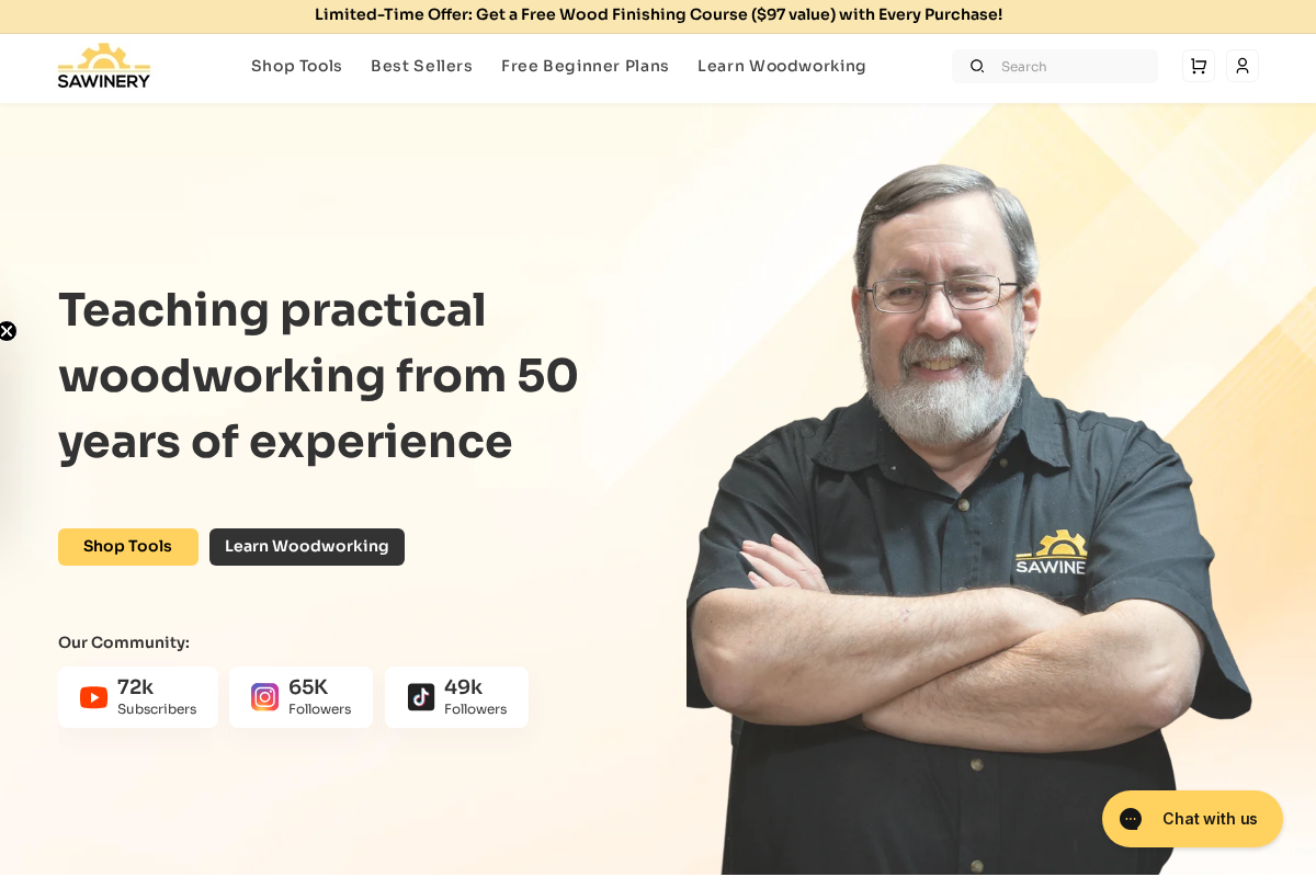 Sawinery homepage screenshot