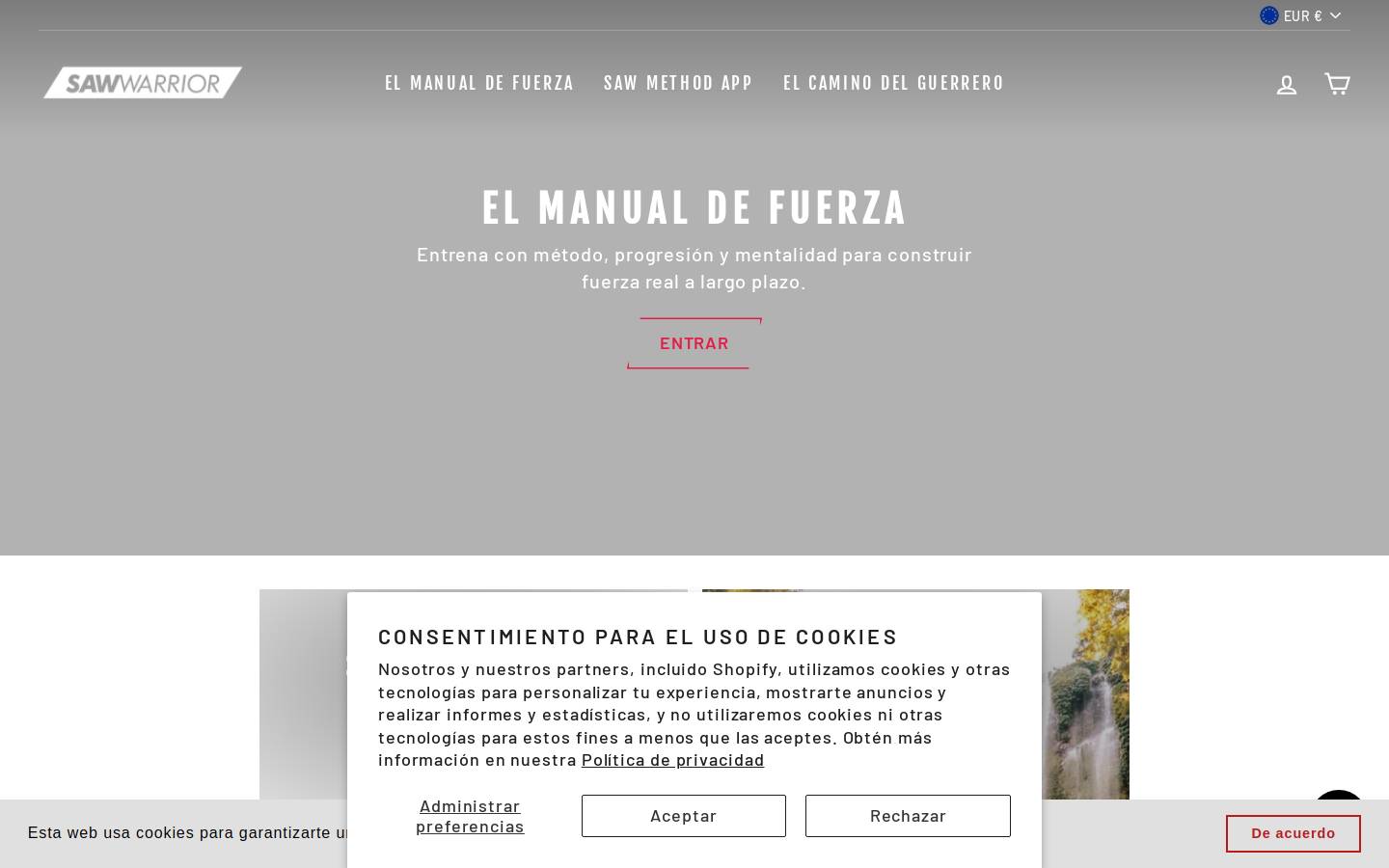 sawwarrior.com homepage screenshot