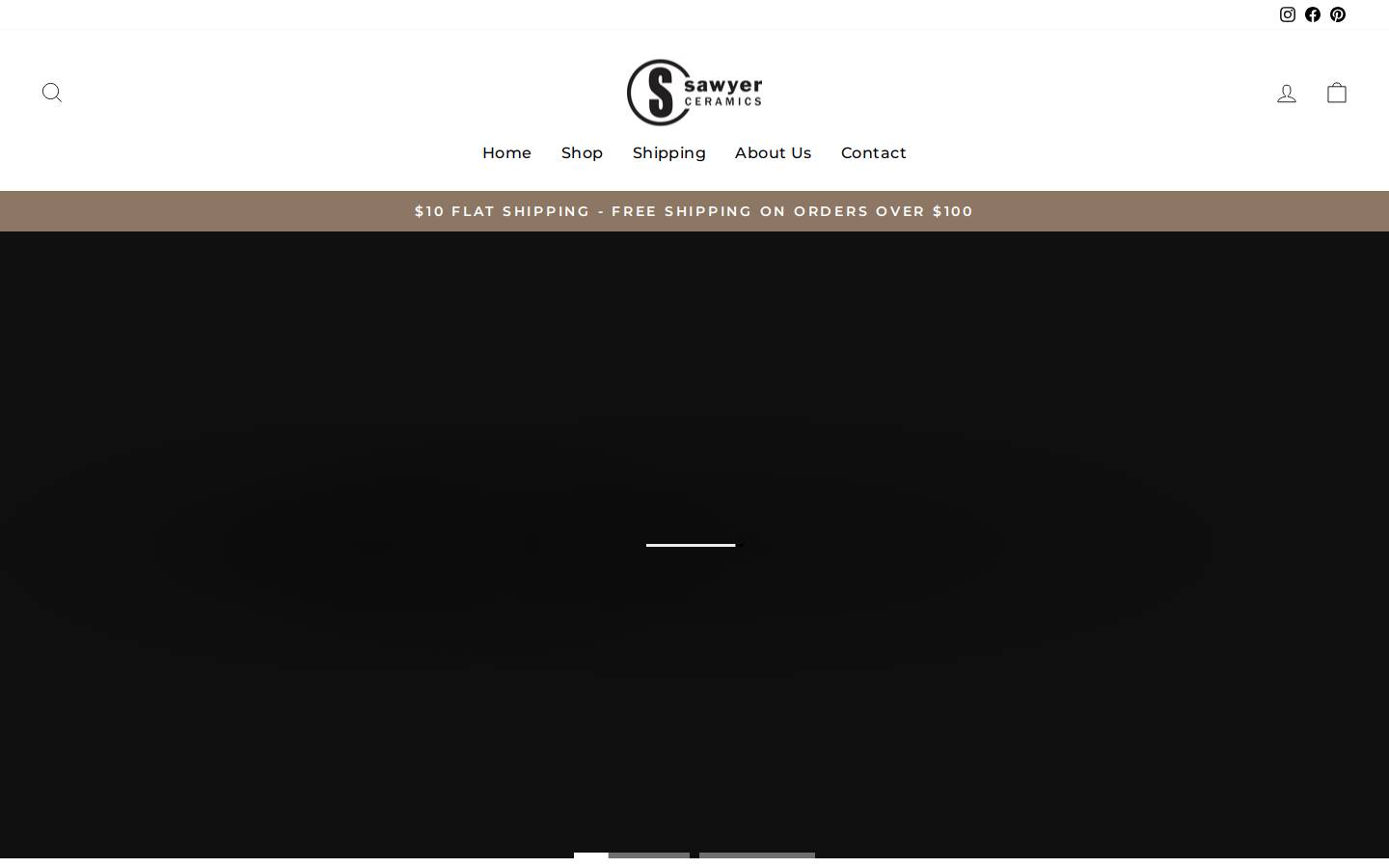 sawyerceramics.com homepage screenshot